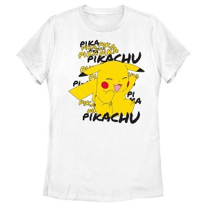 Women's Pokemon Pikachu Laughing T-Shirt - 1 of 4