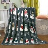 Kate Aurora Gray Snowman Ultra Soft & Plush Hypoallergenic Christmas Throw Blanket Cover - 50 in.  x 60 in. L - 3 of 3