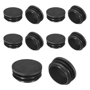 Unique Bargains Round Plastic Hole Plugs Patio Chairs Fences Metal Tubing Leg Cap Black - 1 of 4