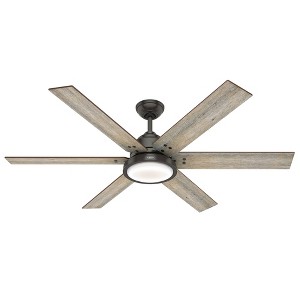 Hunter Fans 60" Warrant Ceiling Fan Noble Bronze with Light Kit and Barnwood Blades - Energy Efficient and Whisper-Quiet - 1 of 1