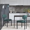 Set of 2 Modern Upholstered Armless Dining Chairs with Curved Backrest and Metal Legs,Mid-Century Style for Kitchen Dining Room-Coolbibila - 2 of 4