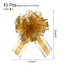 Unique Bargains Wedding Decoration Large Organza Pull Bow Gift Wrapping Ribbon 10 Pcs - 2 of 4