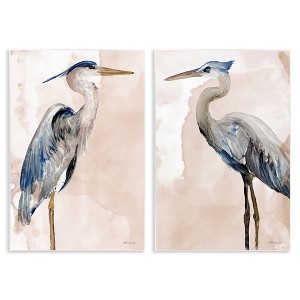 Stupell Industries Beautiful Heron Birds Standing Watercolor, 10" x 15" - 1 of 4