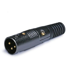 Monoprice 3 Pin XLR Male Mic Connector Gold Plated Pins - Black With Strain Relief Boot For Smooth, Corrosion Free Connections. - 1 of 4