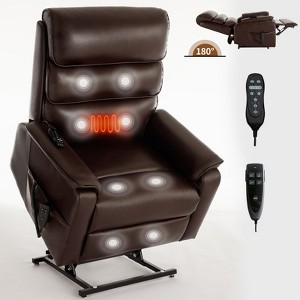 CLIHOME Leatherette Dual Motor Infinite Position Power Lift Recliner Chair with Power-Remote, Heat Massage and Heavy Duty Motion Mechanism - 1 of 4