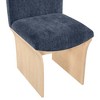 Meridina Furniture,Shaw Navy Chenille Fabric Upholstered Dining Chair - 4 of 4