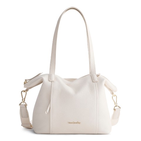 Vera Bradley Women's Leather Charlie Small Shoulder Bag Fresh Coconut