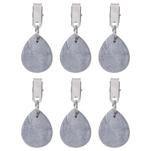 Unique Bargains Marble Teardrop Shape Tablecloth Weight Pendant Hooks - 1 of 4