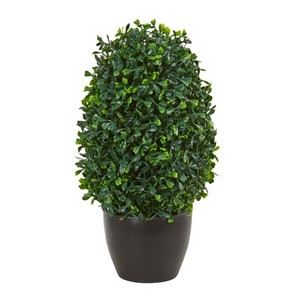 Nearly Natural 13-in Boxwood Topiary Artificial Plant UV Resistant (Indoor/Outdoor) - 1 of 3