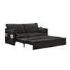 PAGED 59.5"Ergonomic Couch Bed with Storage & Charging,Indoor Sofa with Side Pockets & USB/Type-C Ports,Modern Sofa for Living Room - 4 of 4