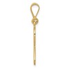 Black Bow Jewelry 14k Yellow Gold Polished and Satin Awareness Ribbon Pendant - 2 of 4
