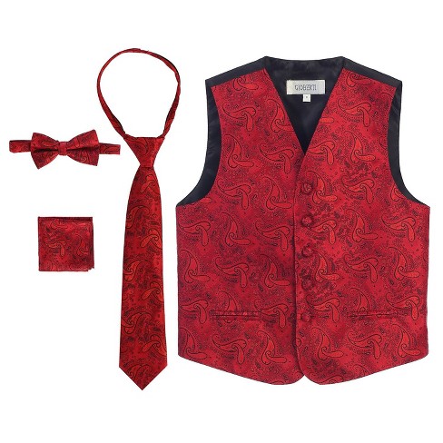 Gioberti Kids And Boys 4pc Paisley Vest Set, Turquoise B, Size 18