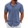 COOFANDY Men's Button Down Shirts Short Sleeve Casual Summer Beach Shirts Vacation Wedding Shirts - 2 of 4
