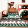 Christmas Area Rugs for Living Room Bedroom Xmas Snowflakes Snowman Festival Winter Decorations Rugs - 2 of 4