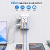Itopfox 2 Pack Wall Charger with 6 Outlets & 4 USB Ports (2 USB-C), Surge Protector Power Strip for Home, Office, Travel - 4 of 4