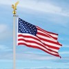 Yescom Flag Pole Parts Repair Kit  Eagle Cleat Clip Truck Pulley Rope - 2 of 3