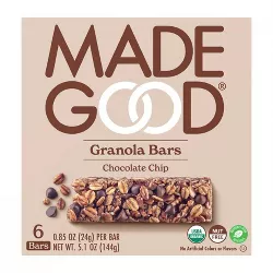 MadeGood Chocolate Chip Granola Bars - 6ct