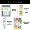 HARDCOVER 2026 Planner, 7"x9": 14 Months (Nov 2025-Dec 2026), Daily/Weekly/Monthly,  Bookmark, Pocket Folder w Sticky Notes (Colorful Botanicals) - 3 of 4
