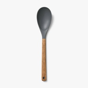 Acacia Wood/Nylon Solid Kitchen Spoon Gray - Figmint™: Mixing & Serving Tool, Hand Wash, 12.99" Length - 1 of 3