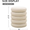 KTMBDW Round Storage Ottoman with Flip-Top Tray, Makeup Chair for Home Decor, Upholstered Footrest for Living Room & Bedroom - 2 of 4
