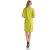 24seven Comfort Apparel Solid Color Loose Fit V Neck T Shirt Style Womens Knee Length Dress - 3 of 4