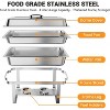 TackView Chafing Dish for Buffet, 8 QT Food Servers and Warmers Stainless Steel Chafing Dish Buffet Set with Water Pan for Parties, Silver - 4 of 4