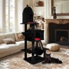Costway Gothic Cat Tree Spooky Halloween Cat Tower w/ Scratching Posts Pet House for Indoor Cats Black - 4 of 4