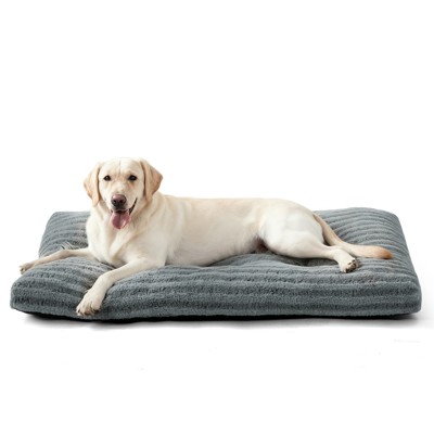 JOEJOY  Super Soft Calming Pet Bed, Reversible Plush Mat with Anti-Slip Base, Comfortable Pad for Dog Crate & Furniture Protection
