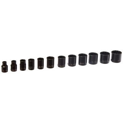 Grey Pneumatic 1202 12-Piece 3/8 in. Drive 12-Point Standard Impact Socket Set