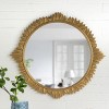 GlasFlength Decorative Wall Mirrors Wall Art Wall Mirror Classic Mirror Decorative Circle Mirror Vanity Mirror for Living Room, Gold, 35.5"*1.2"*31.5" - 2 of 4