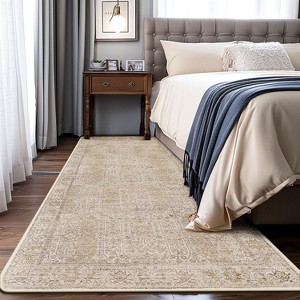 ABYNOW 8x10 Machine Washable Area Rug – Modern Abstract Soft Low-Pile Carpet with Non-Slip Backing for Living Room & Bedroom - 1 of 3
