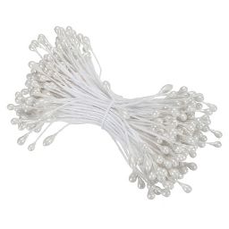 Unique Bargains DIY Craft Handmade Decorative Double Heads Artificial Flower Stamens 150 Pcs