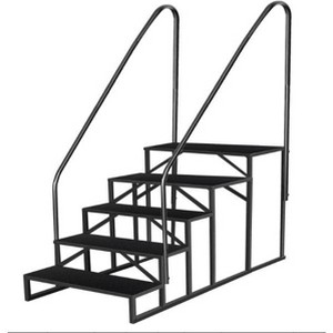 RV Steps with Handrail, Anti-Slip Step Ladder, Portable Pool Stool, 660 Lbs Load Capacity, RV Stair for Mobile Homes - 1 of 4