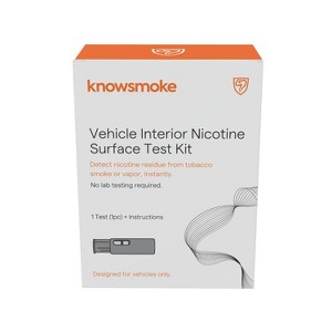 Knowsmoke DIY Vehicle Cigarette Smoke Residue Test Kit Black: Plastic Sterilization Device, Cleaning Tool, 2x6x2 - 1 of 4