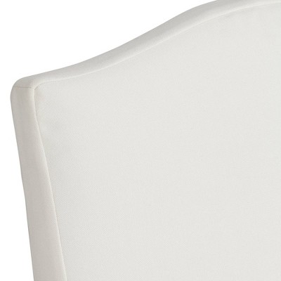 Beige Upholstered Slipcover Dining Chair with Lumbar Pillow