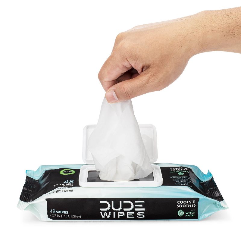 Dude Wipes Fragrance Free Medicated Flushable Wipes - 48ct, 3 of 8