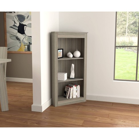 Corner on sale bookcase grey