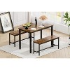 VYNXARIA Dining Table Set,Bar Table with 2 Dining Benches,Kitchen Table Counter with Chairs,for Kitchen Breakfast,Living Room,Party Room - 2 of 4