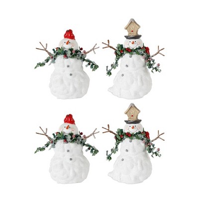 Melrose Melted Snowman Family Figurine (Set of 2)