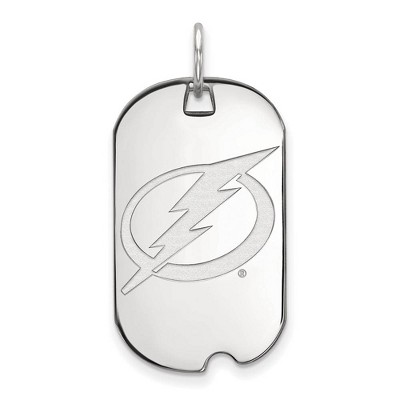 Black Bow Jewelry 14k White Gold Tampa Bay Lightning NHL Pendant