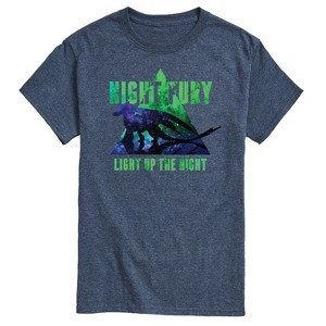 Men's - How to Train Your Dragon - Night Fury Light Up The Night Short Sleeve Graphic T-Shirt - 1 of 4