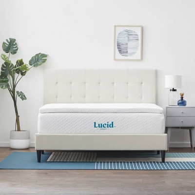 Twin Essence 2" Covered Gel Mattress Topper with Microban Antimicrobial Technology - Lucid