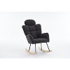 Grungis Teddy  Accent Chair with High Backrest,27.56"W Rocking Chairs with Pillow,Accent Armchair for Bedroom,Reading Room - 2 of 4