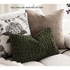 LISM 12"x20" Teddy Faux Fur Pillowcases,Decorative Lumbar Pillow Covers Set of 2 - 2 of 4