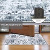 Area Rug with Non-Slip Rubber Backing - Washable Low Pile Non-Shedding Carpet Distressed Floor Cover for Living Room Bedroom - 3 of 4