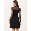 INSPIRE CHIC Women's Mesh See-Through Heart Sheer Sleeve Skater Party Dress - image 3 of 4