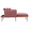 CAINAS 3-in-1 Convertible Accent Chair Bed with Adjustable Back&2 Pillows,Luxury Teddy Fabric Armchair Chaise Lounge for Living Room&Bedroom - 3 of 4