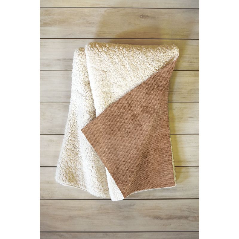 Sheila Wenzel-Ganny Two Toned Tan Texture 50" x 60" Fleece Blanket - Deny Designs, 2 of 3