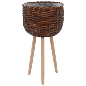 vidaXL Planter Wicker with PE Lining - 1 of 1