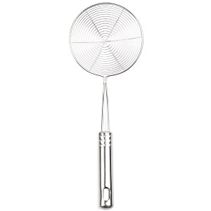 Unique Bargains Stainless Steel Mesh Colander Sieve Kitchen Ladle 4.7" Dia Strainers Silver Tone 1 Pc - 1 of 4